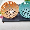 L1145 imitation bamboo woven hollow round fruit basket, fruit plate, fruit basin, fruit storage basket, 2-yuan store supply in Yiwu Specification image
